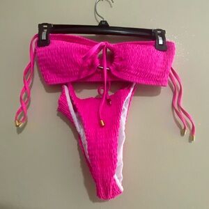 Vibrant Pink Kids Swim Bikini